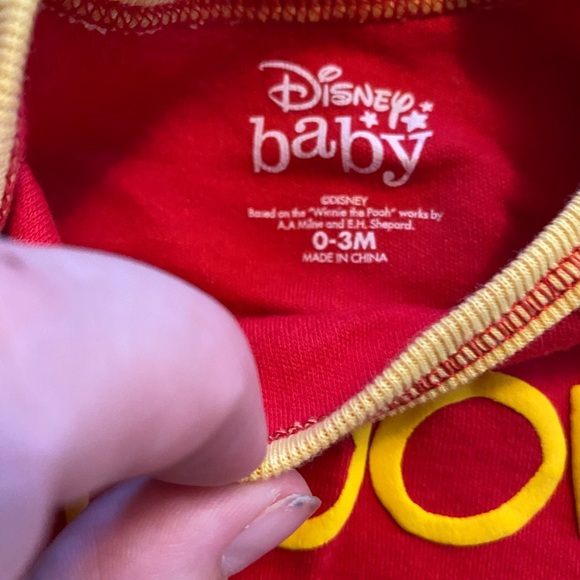 Disney Winnie the Pooh Red and Yellow Bodysuit - Picture 3 of 4